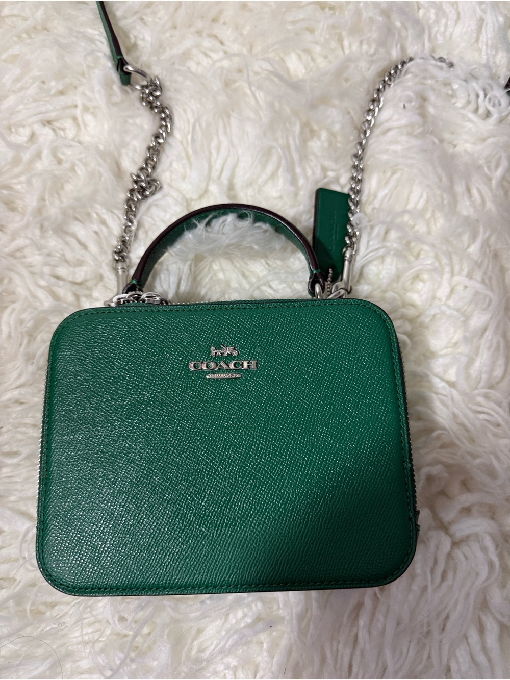 Coach C2872 green box crossbody bag - Picture 2 of 14